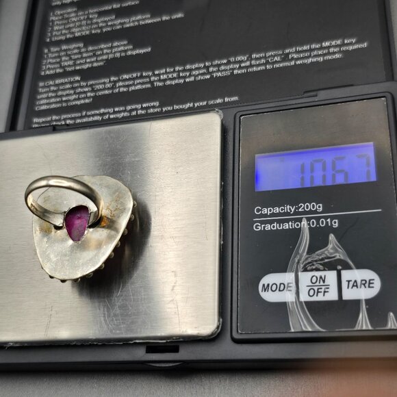 925 Sterling Silver Plated Druzy Quartz Ring Size 7 Bezel Setting Statement - Picture 12 of 12